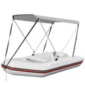 Nisorpa Bimini Top pour bateau 4 arceaux, Couvertures Bimini imperméables, Canopée de bateau abri soleil, Toit de remplacement Bimini avec armature et accessoires, Canopées universelles pour bateaux pneumatiques de 100 à 140 cm, Couverture Bimini avec 4 s