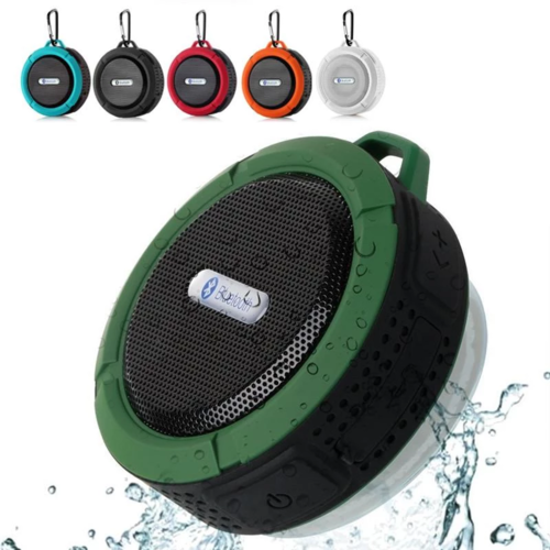 Enceinte Bluetooth Mini Étanche IPX7 - Son 360° + Ventouse