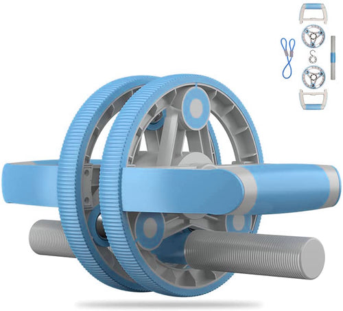 Roue Abdominale 3-en-1 + Élastiques - Abdos + Pompes + Bras