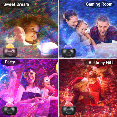 Projecteur Ciel Étoilé LED + Enceinte Bluetooth - Ambiance Galaxie