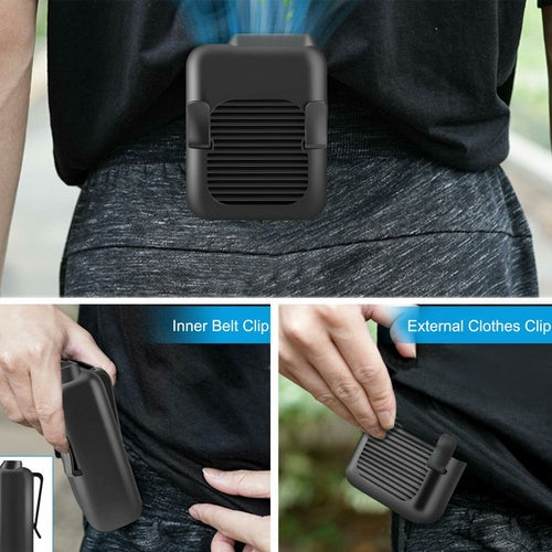 Malinex Ventilo Ceinture Sans-Main USB - 3 Vitesses + Clip + Tour de Cou