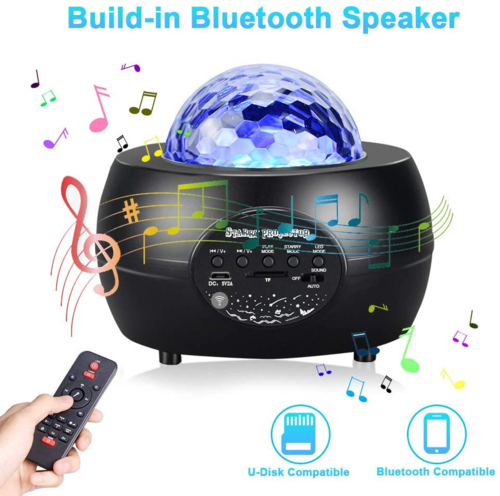 Projecteur Ciel Étoilé LED + Enceinte Bluetooth - Ambiance Galaxie