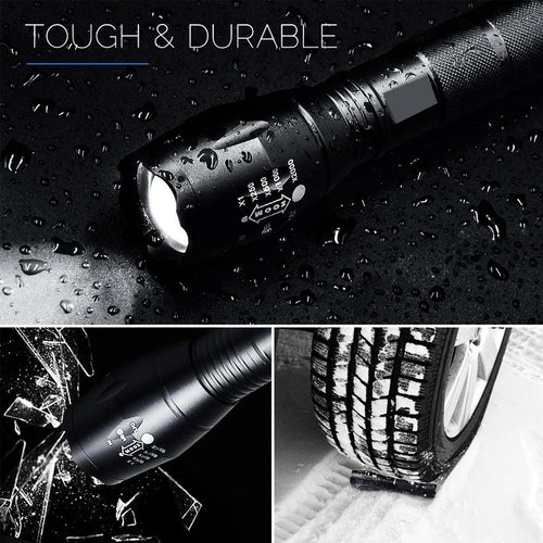 Malinex Lampe Tactique T6 Zoom 5 Modes - Batterie 18650 Incluse