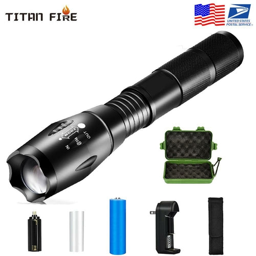 Malinex Lampe Tactique T6 Zoom 5 Modes - Batterie 18650 Incluse